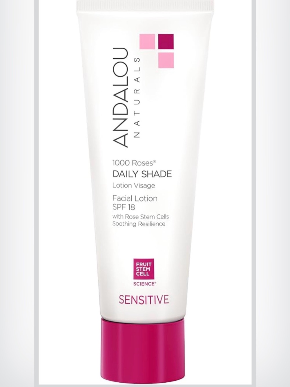 Andalou Naturals 1000 Roses Daily Shade Facial Lotion SPF 18 - 80ml